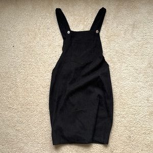 Black overall dress